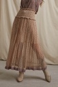 FALDA CHIFFON ESTAMPADO BAJO BORDADO NKN