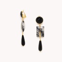 PENDIENTES GOTA ONIX CLIPS BERLIN NATURE BIJOUX