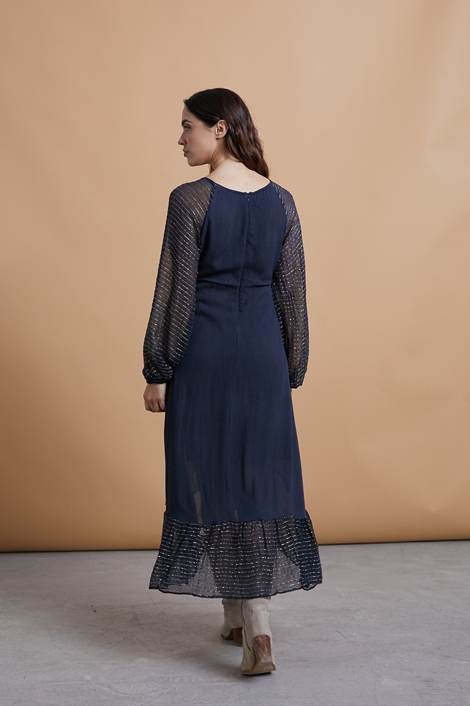 VESTIDO CORTO CON BORDADOS ABALORIOS NKN