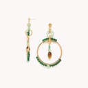 PENDIENTES GIPSY AGATA VERDE NATURE BIJOUX