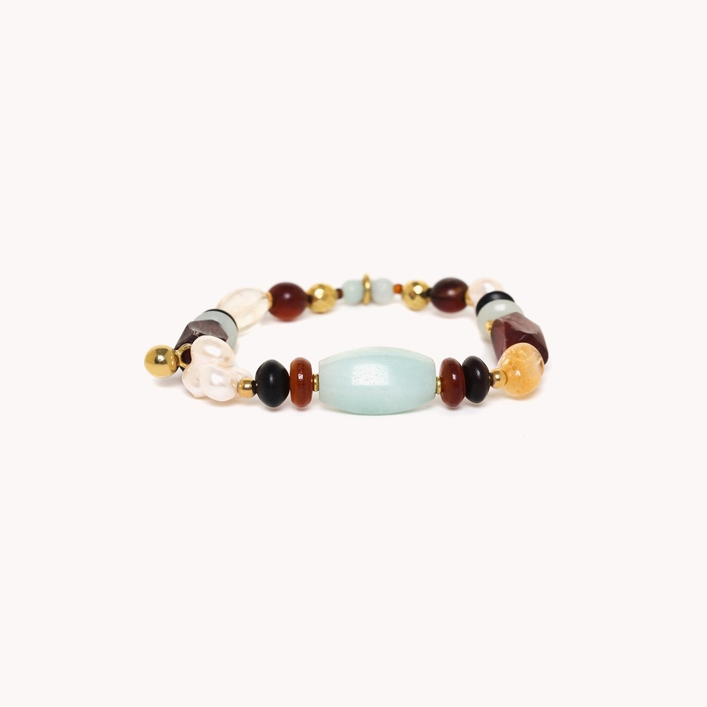 PULSERA EXTENSIBLE PIEDRAS OKINAWA NATURE BIJOUX