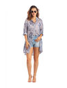CAMISA AMPLIA PETALOS GRIS/AZUL TR