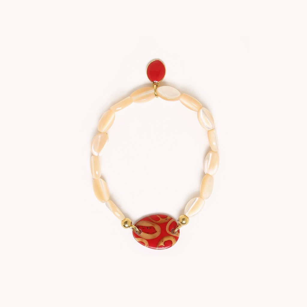 RED STRETCH BRACELET PICCADILLY NATURE BIJOUX