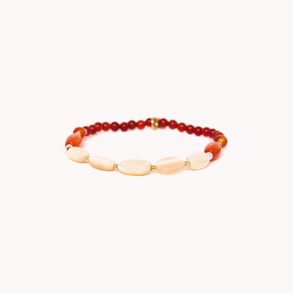 PULSERA DUO EXTENSIBLE CARAMEL NATURE BIJOUX