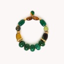 NATURE BIJOUX GREEN AGATE STRETCH BRACELET