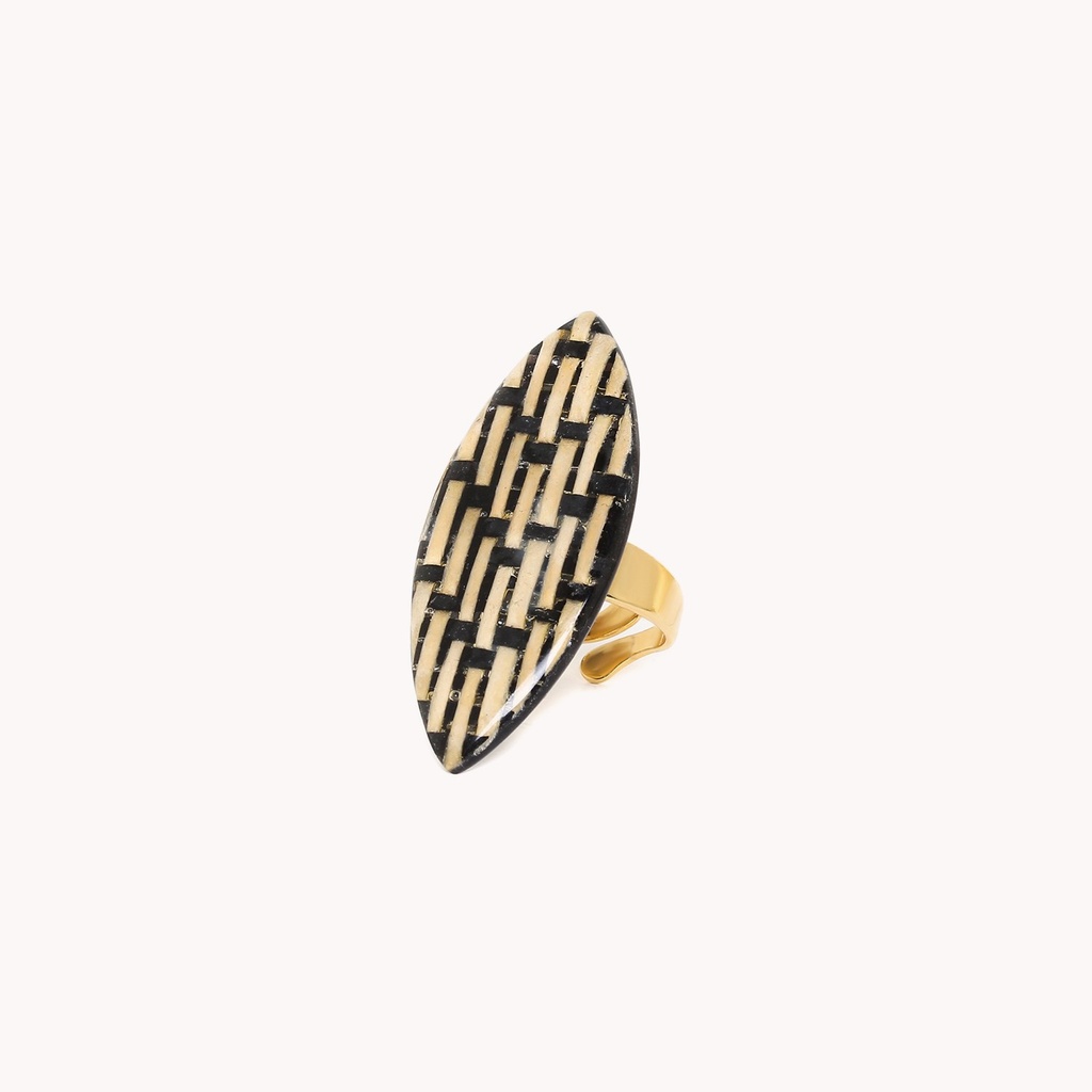 NATURE BIJOUX ADJUSTABLE OVAL RING MADAM BOGOLAN