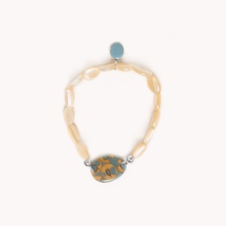 [13-43241] BLUE STRETCH BRACELET PICCADILLY NATURE BIJOUX