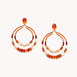 [12-79049] BIJOUX NATURE CARAMEL XL EARRINGS