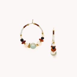 [12-78679] OKINAWA HOOP EARRINGS NATURE BIJOUX