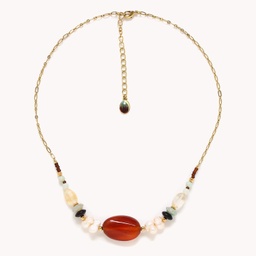 [15-42772] SLIM OKINAWA NECKLACE NATURE BIJOUX