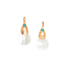 [12-66465] INES FLAT PEARL EARRINGS FH.